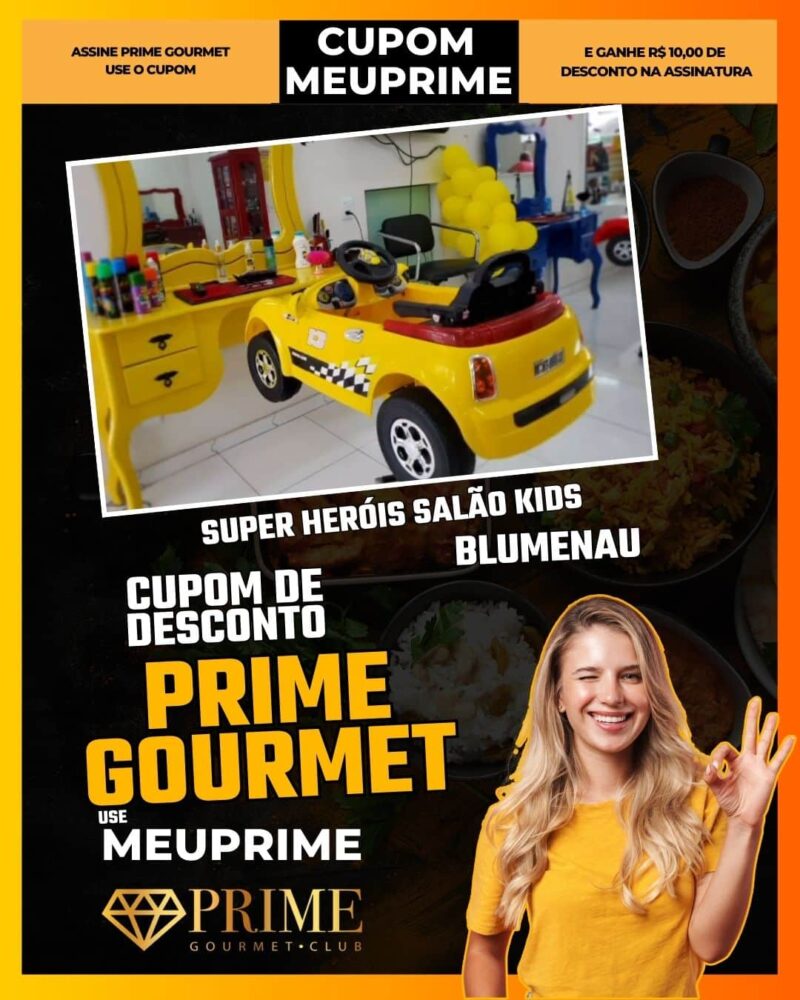 cupom desconto prime gourmet use meu prime blumenau super heróis salão kids