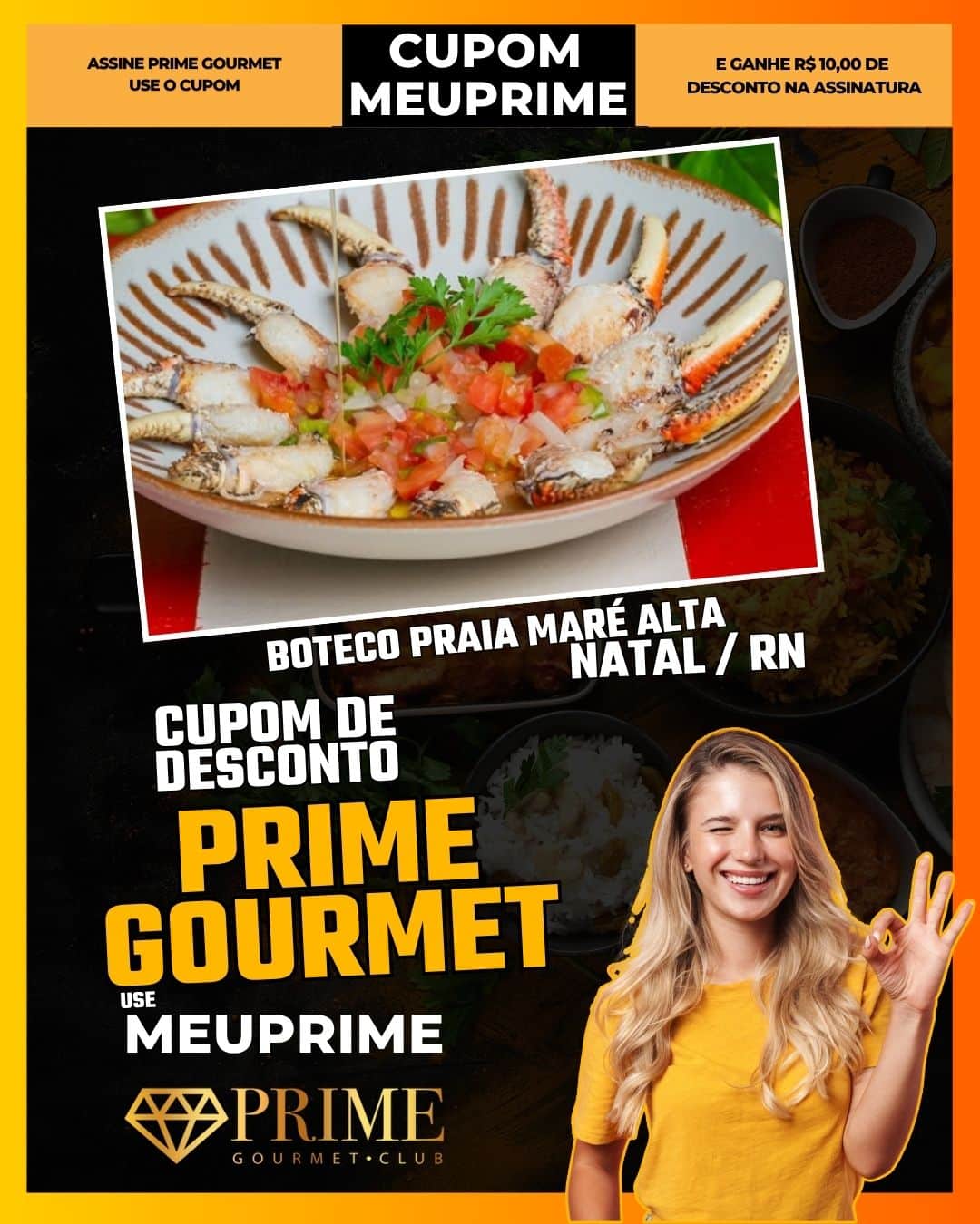 cupom desconto prime gourmet use meu prime natal boteco praia maré alta
