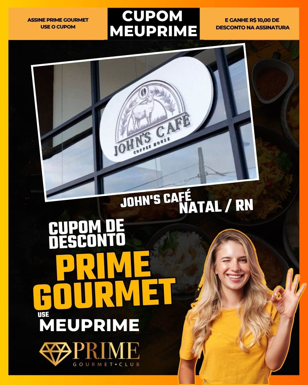 cupom desconto prime gourmet use meu prime natal john's café