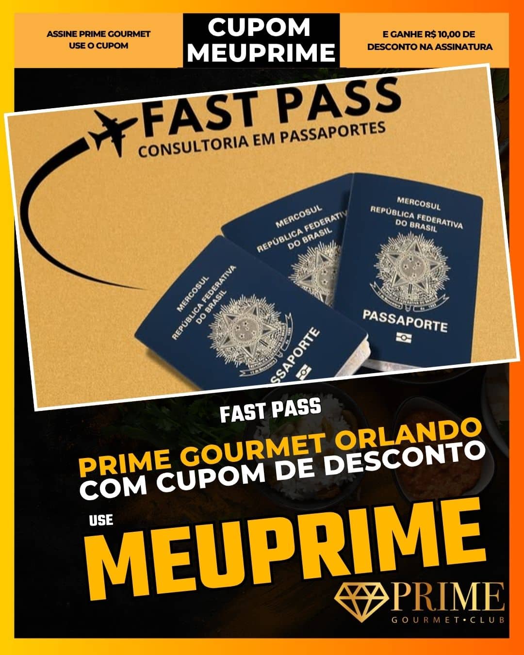 prime gourmet orlando cupom meuprime fast pass