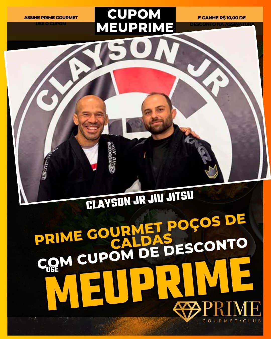 prime gourmet poçodecaldas cupom meuprime clayson jr jiu jitsu