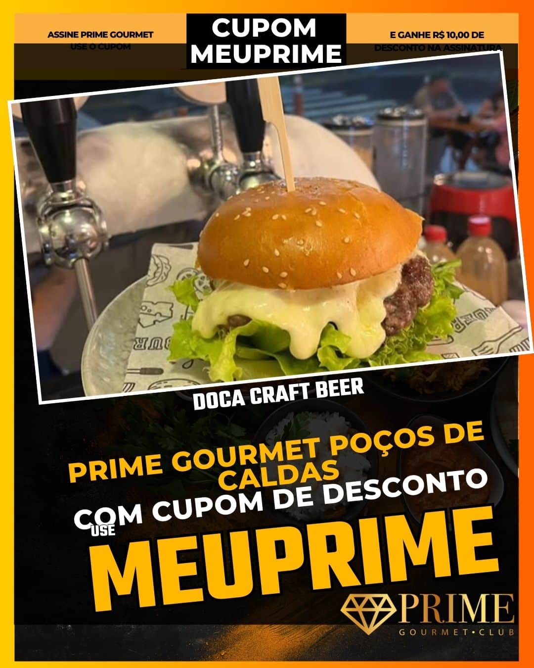 prime gourmet poçodecaldas cupom meuprime doca craft beer