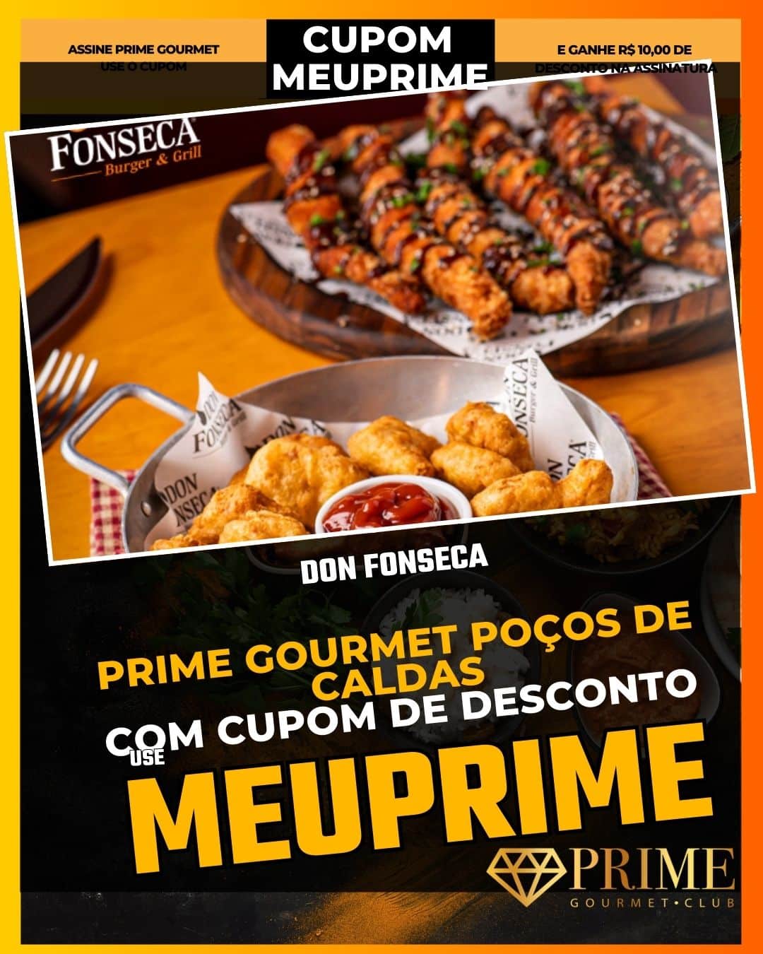 prime gourmet poçodecaldas cupom meuprime don fonseca