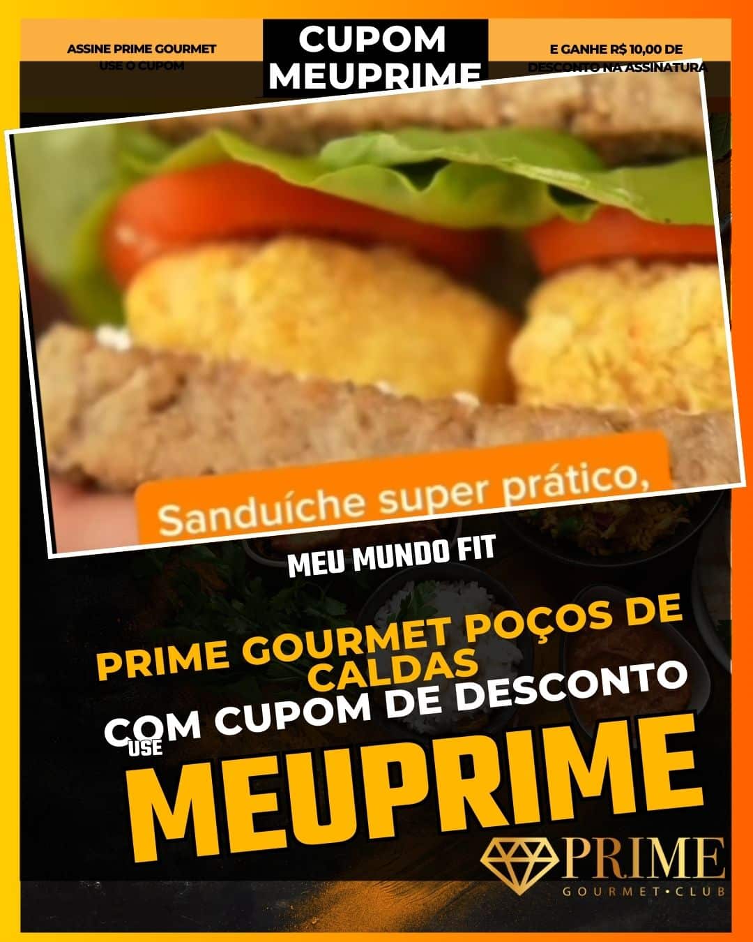 prime gourmet poçodecaldas cupom meuprime meu mundo fit