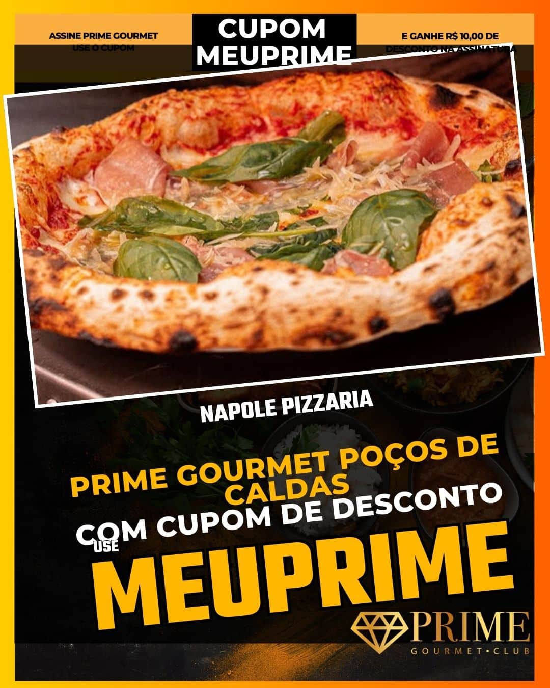 prime gourmet poçodecaldas cupom meuprime napole pizzaria