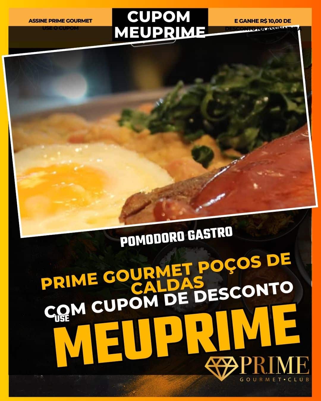 prime gourmet poçodecaldas cupom meuprime pomodoro gastro