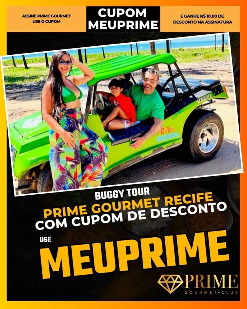 prime gourmet recife cupom meuprime buggy tour