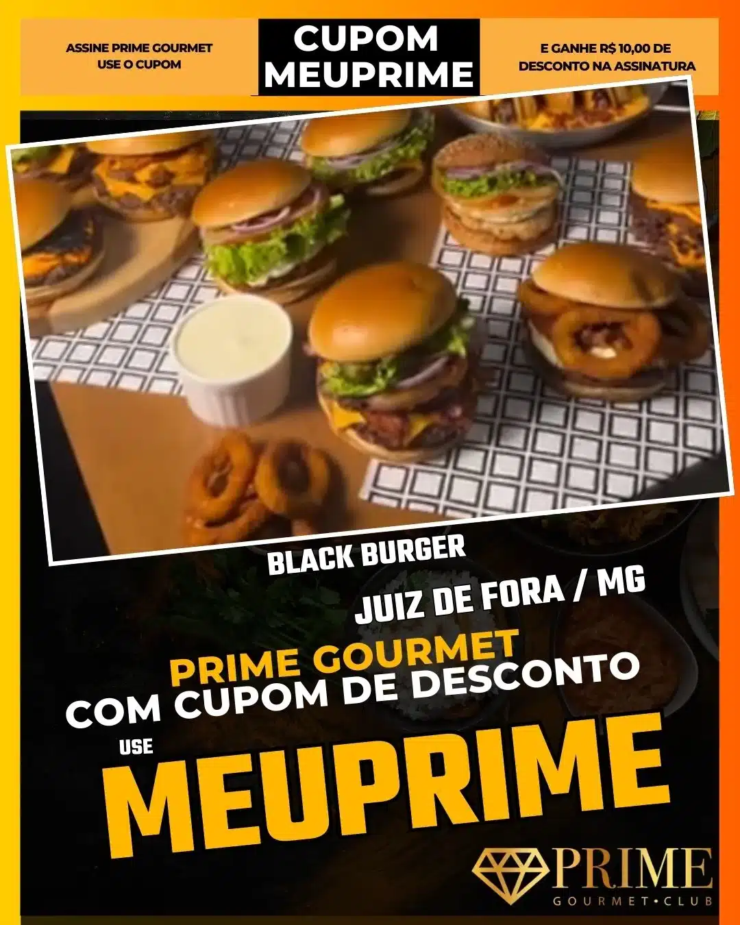 prime gourmet juiz de fora mg cupom meuprime black burger