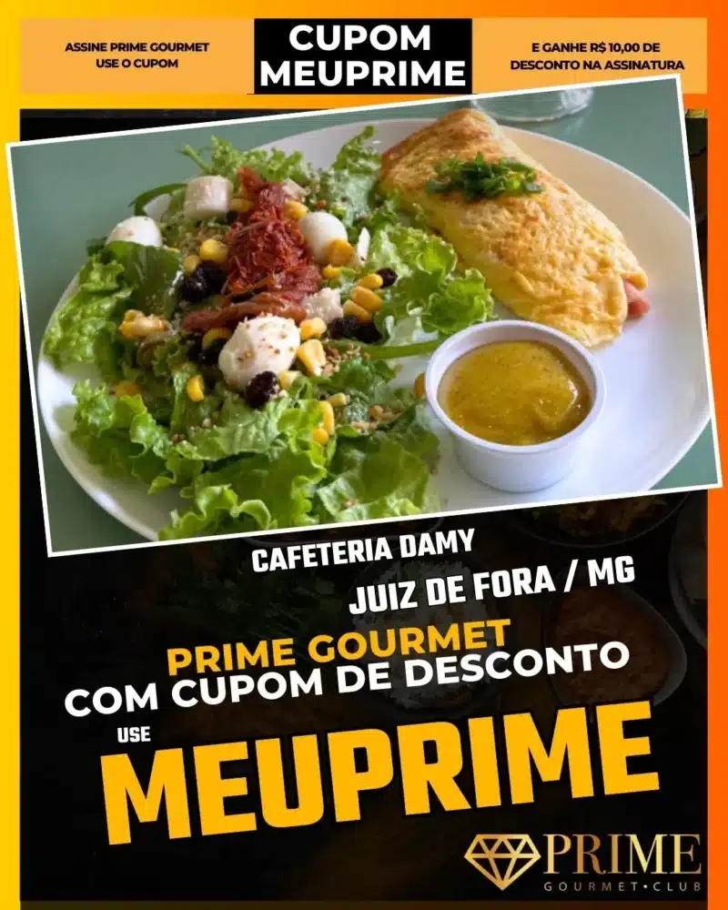 prime gourmet juiz de fora mg cupom meuprime cafeteria damy
