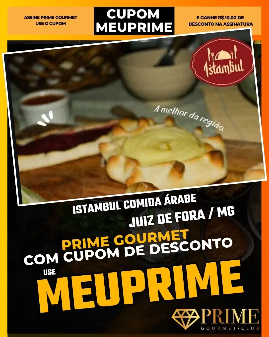 prime gourmet juiz de fora mg cupom meuprime istambul comida Árabe