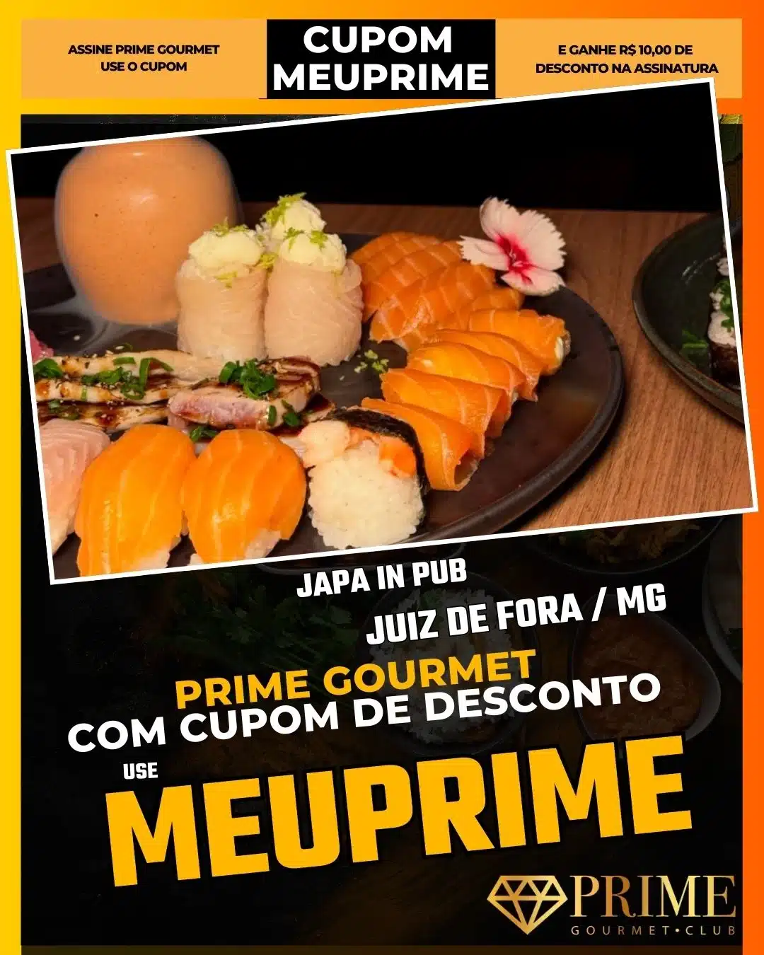 prime gourmet juiz de fora mg cupom meuprime japa in pub