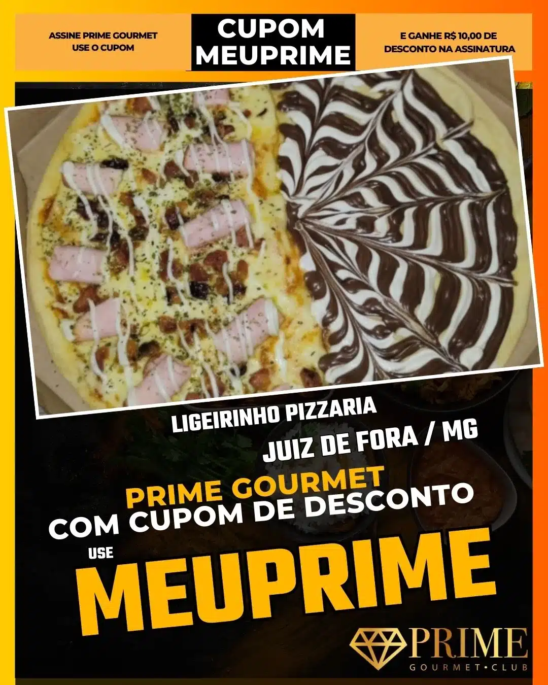 prime gourmet juiz de fora mg cupom meuprime ligeirinho pizzaria