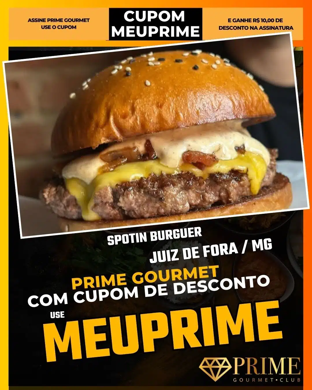 prime gourmet juiz de fora mg cupom meuprime spotin burguer