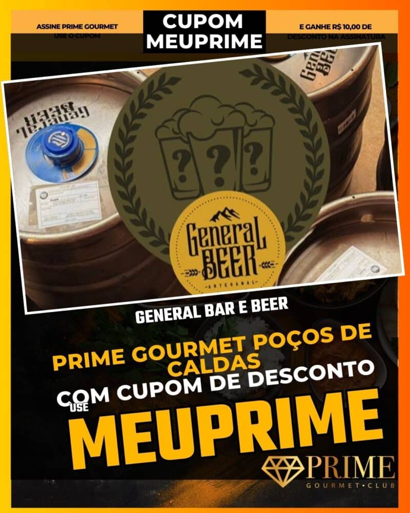 prime gourmet poçodecaldas cupom meuprime general bar e beer