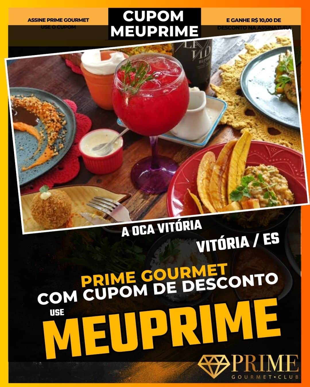prime gourmet vitoria es cupom meuprime a oca vitória