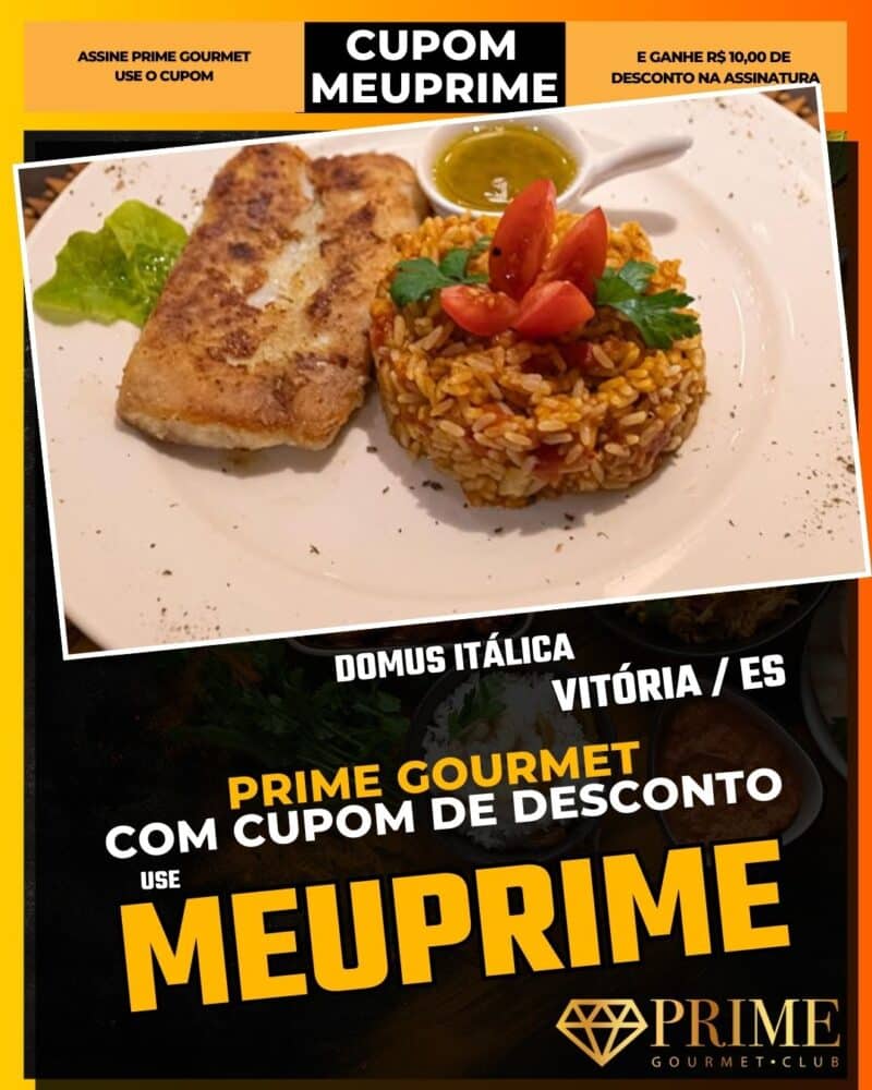 prime gourmet vitoria es cupom meuprime domus itálica