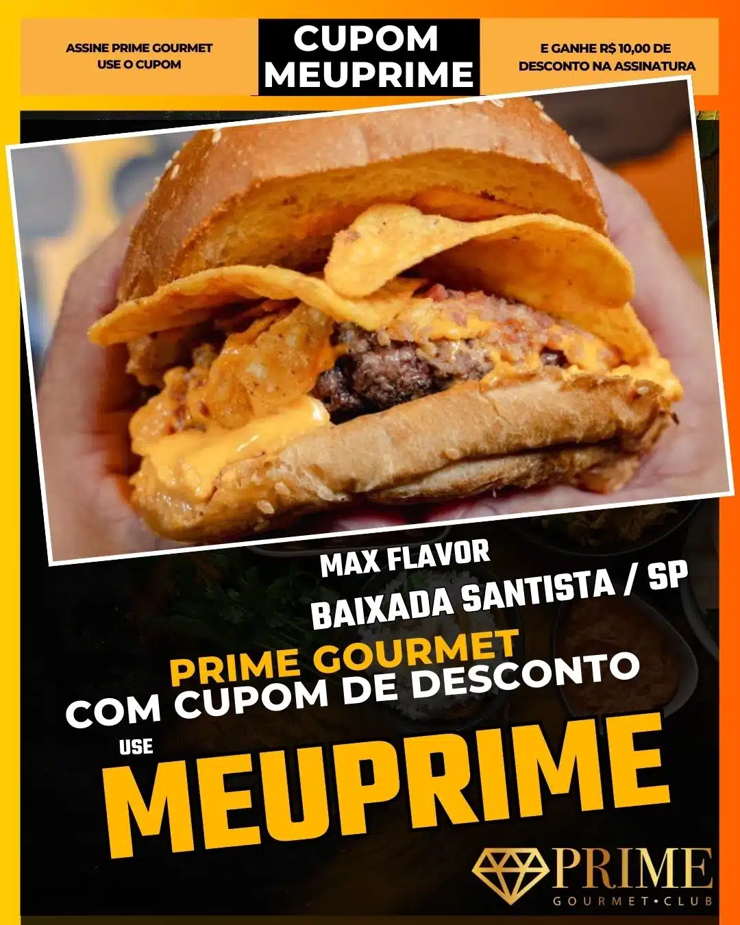 prime gourmet baixada santista sp cupom meuprime max flavor