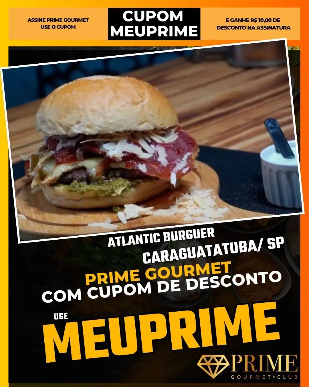prime gourmet caraguatatuba sp cupom meuprime atlantic burguer
