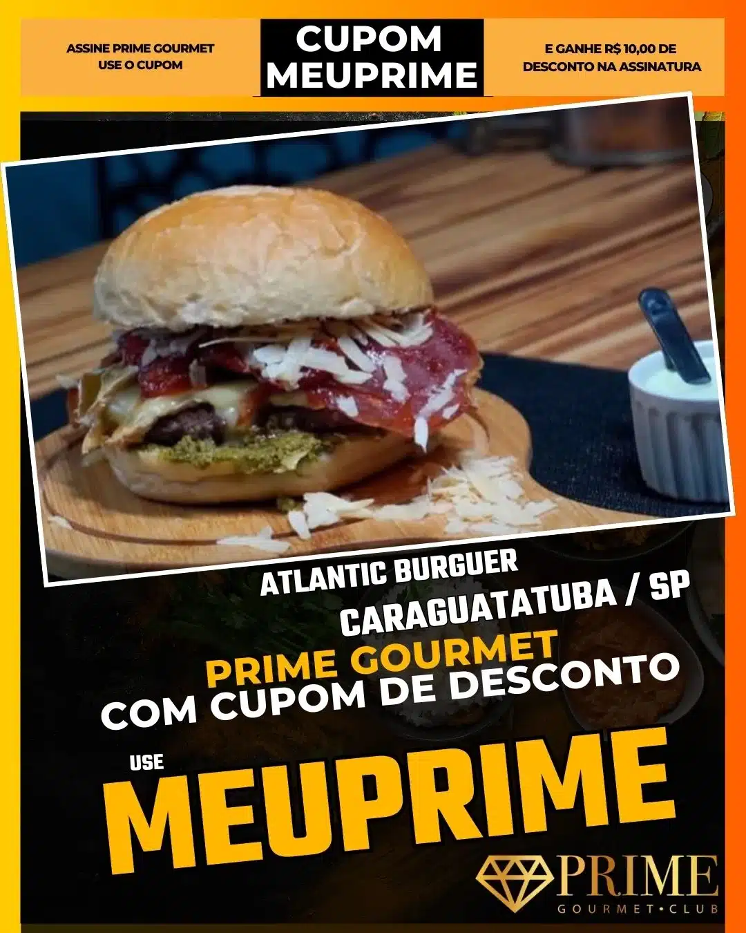 prime gourmet caraguatatuba sp cupom meuprime atlantic burguer