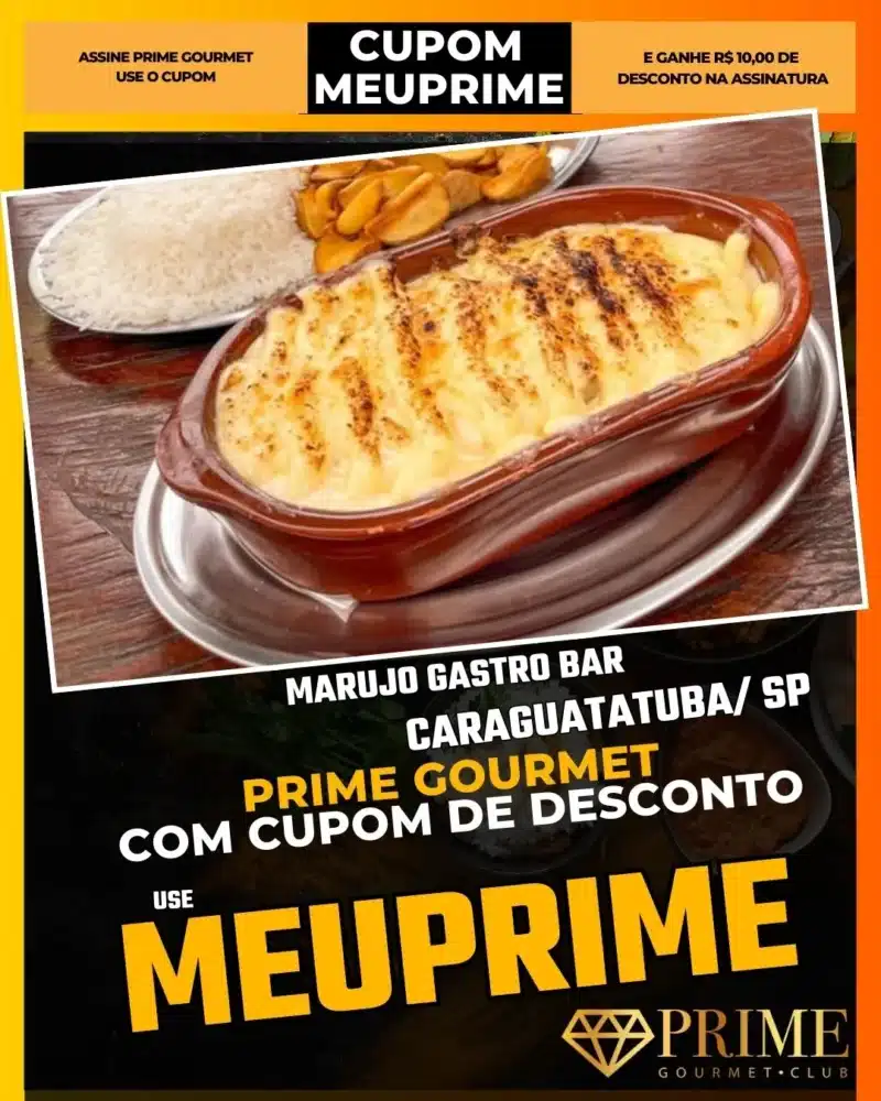 prime gourmet caraguatatuba sp cupom meuprime marujo gastro bar