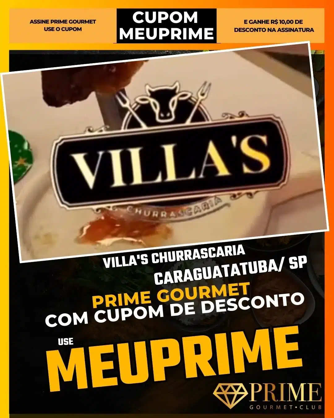prime gourmet caraguatatuba sp cupom meuprime villa's churrascaria