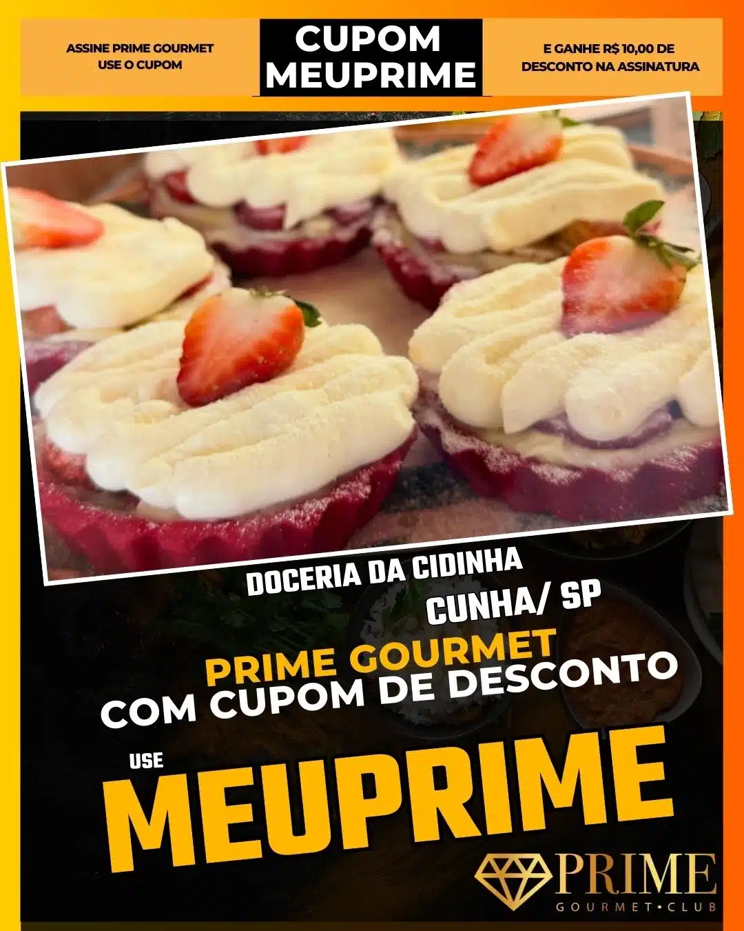 prime gourmet cunha sp cupom meuprime doceria da cidinha