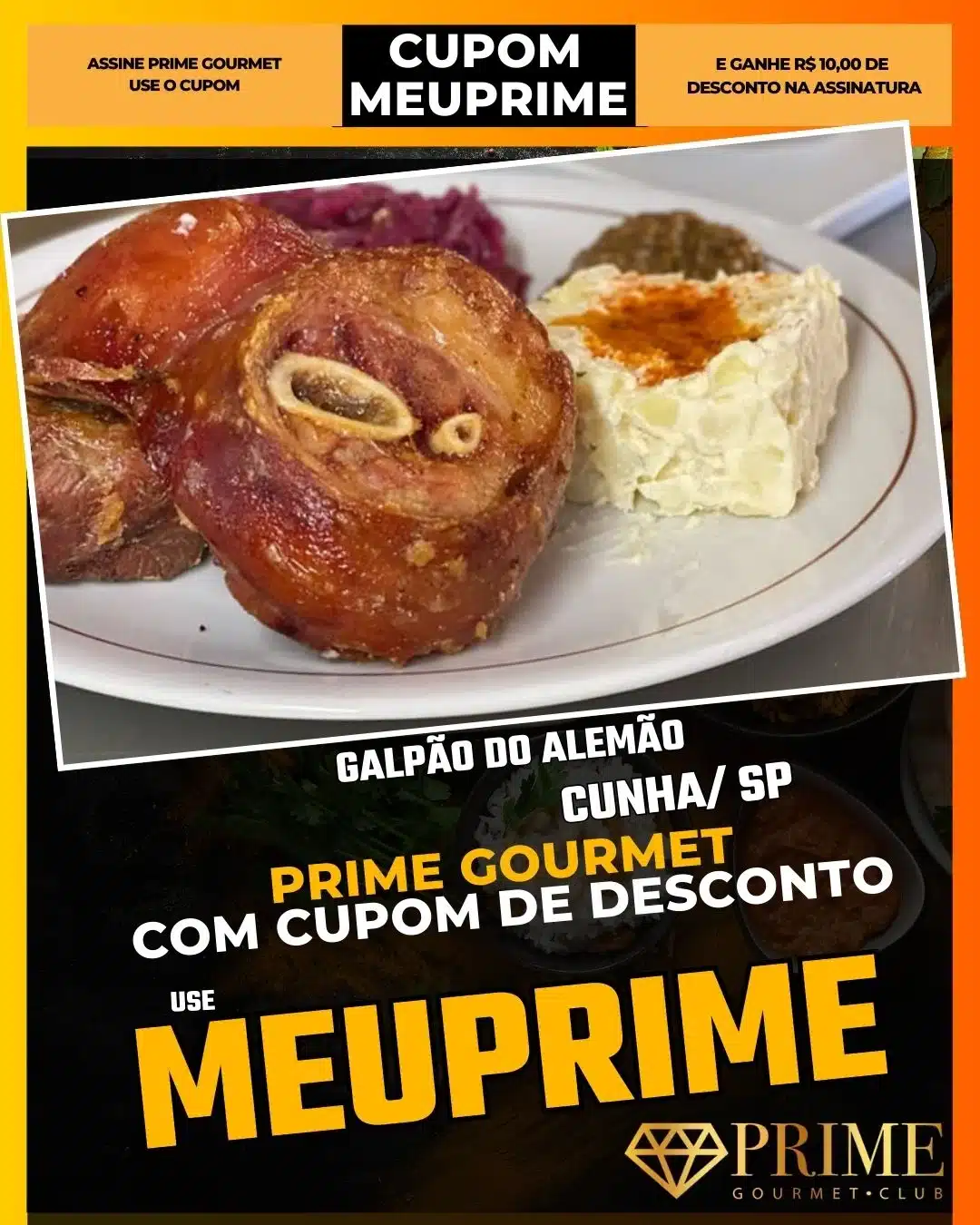 prime gourmet cunha sp cupom meuprime galpão do alemão