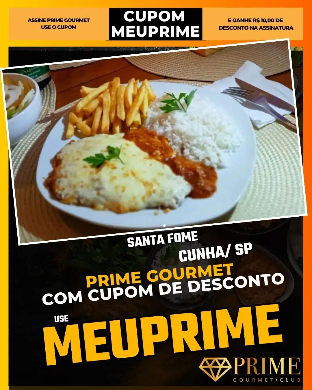prime gourmet cunha sp cupom meuprime santa fome