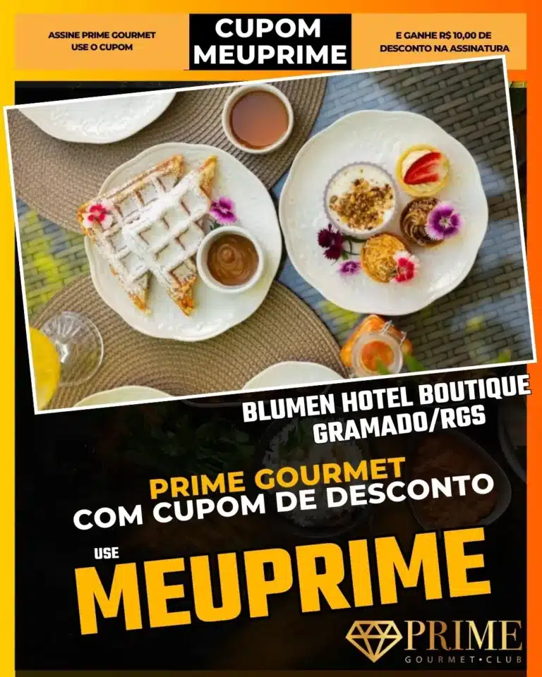 Blumen Hotel Canela,Hotel Boutique Serra Gaúcha,Prime Gourmet Desconto,Hospedagem Canela,Diária Grátis,Cupom MEUPRIME,Onde ficar em Canela,Hotel Romântico