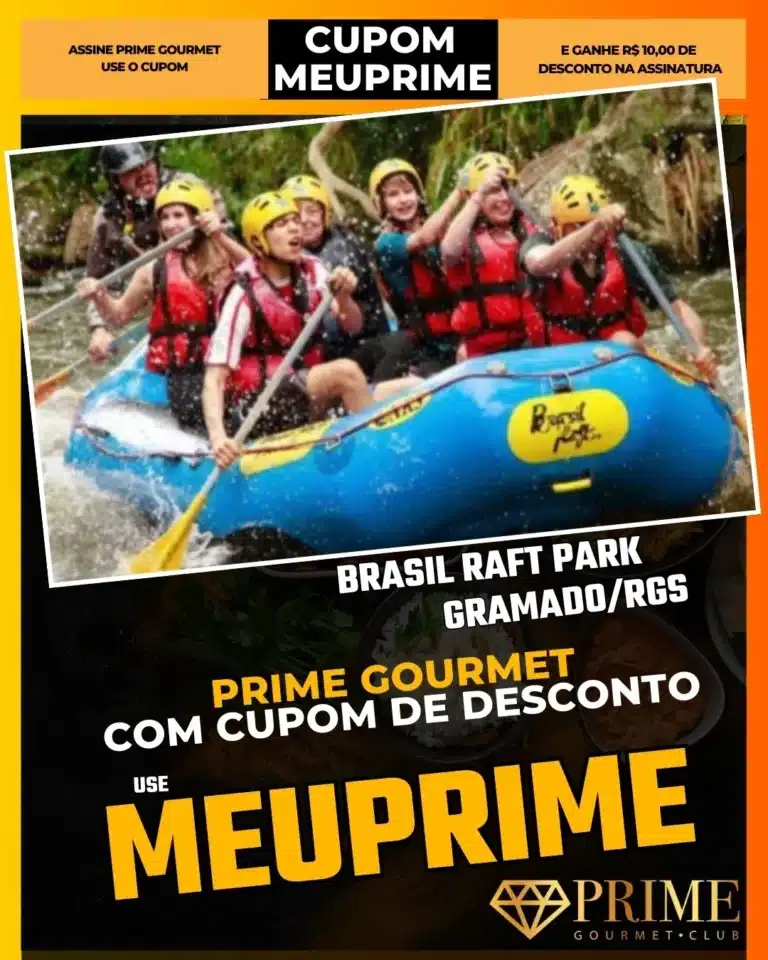 Brasil Raft Park,Rafting Três Coroas,Prime Gourmet Desconto,Aventura Serra Gaúcha,Ecoturismo,Cupom MEUPRIME,Passeio Radical,Natureza Perto de Gramado