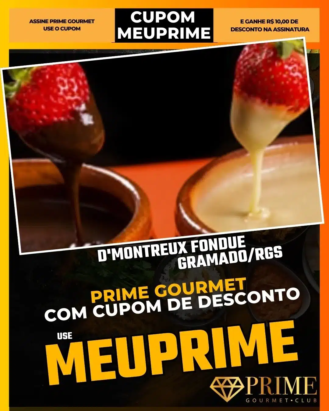 prime gourmet gramado canela cupom meuprime d'montreux fondue