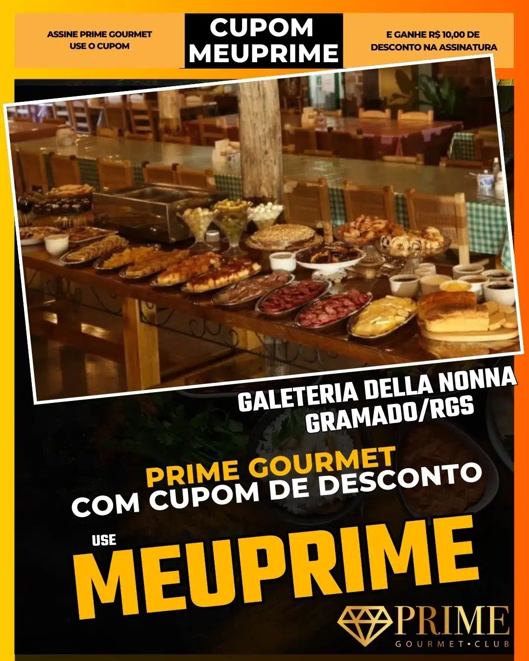 Della Nonna Gramado,Galeto Primo Canto,Prime Gourmet Desconto,Almoço Típico,Sopa de Capeletti,Cupom MEUPRIME,Restaurante Italiano,Rodízio Barato