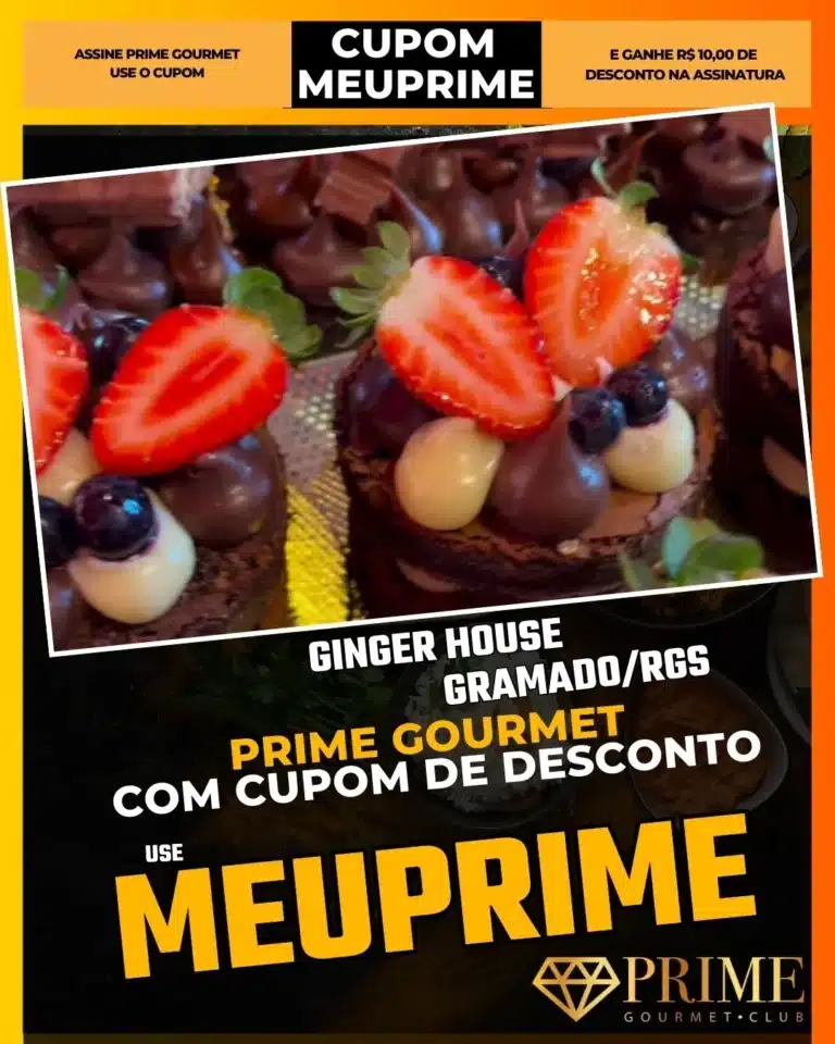 Ginger House Gramado,Biscoito de Gengibre,Prime Gourmet Desconto,Cafeteria Temática,Doces Artesanais,Cupom MEUPRIME,Lembrancinha de Natal,Onde comer doce