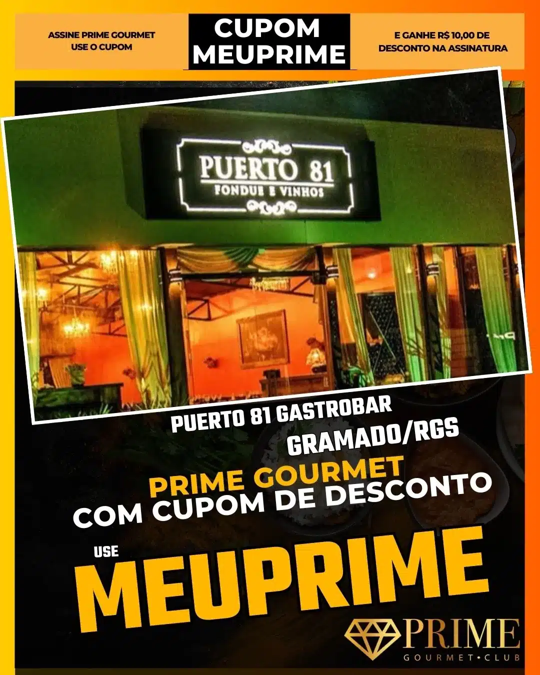 prime gourmet gramado canela cupom meuprime puerto 81 gastrobar