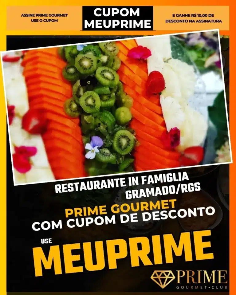 In Famiglia Gramado,Restaurante Italiano Gramado,Prime Gourmet Desconto,Massas Caseiras,Almoço Família,Cupom MEUPRIME,Filé à Parmegiana,Gastronomia Típica