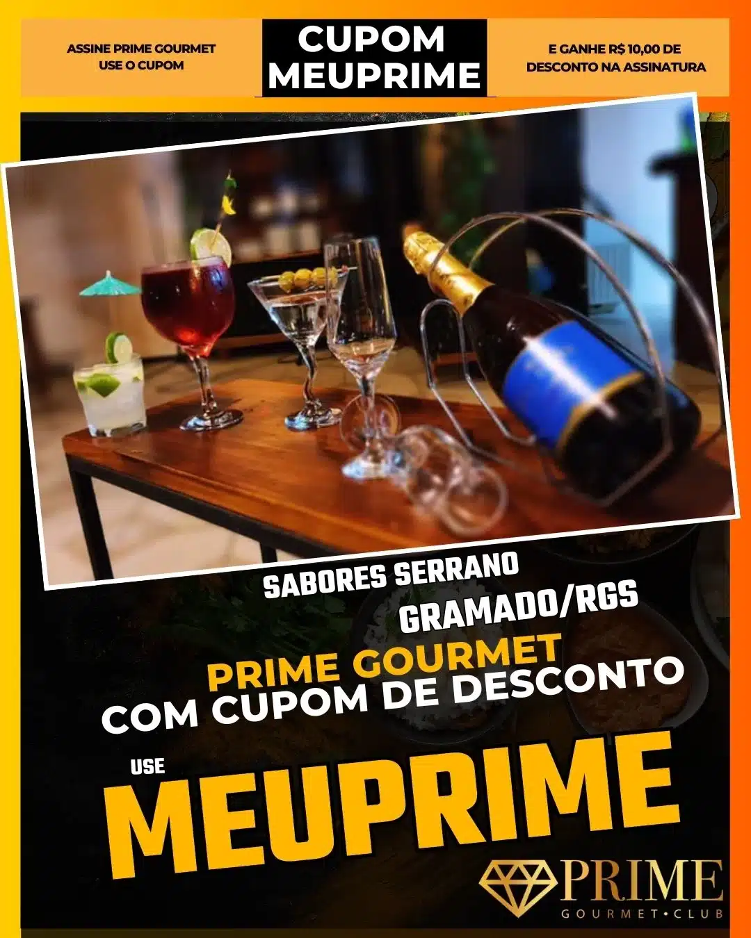 prime gourmet gramado canela cupom meuprime sabores serrano