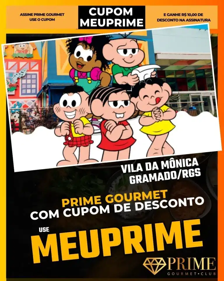 Vila da Mônica Gramado,Parque Turma da Mônica,Prime Gourmet Desconto,Atração Infantil Gramado,Maurício de Sousa,Cupom MEUPRIME,O que fazer com chuva,Parque Indoor