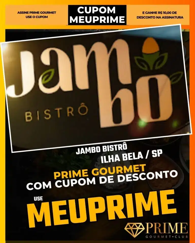 Jambo Bistrô São Sebastião,Restaurante Centro Histórico SS,Parmegiana São Sebastião,Prime Gourmet Desconto,Jantar Romântico,Onde comer no Centro,Cupom MEUPRIME,Bistrô Charme
