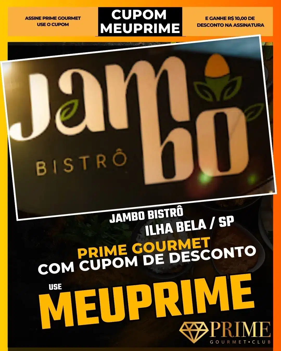 prime gourmet ilha bela sp cupom meuprime jambo bistrô