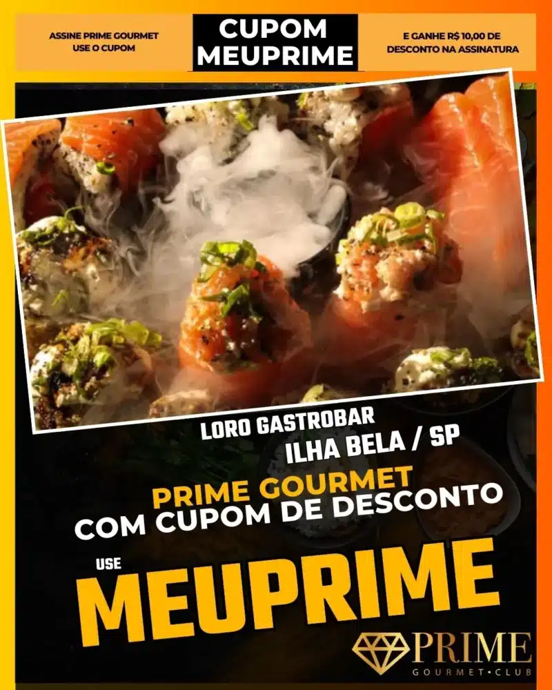 prime gourmet ilha bela sp cupom meuprime loro gastrobar