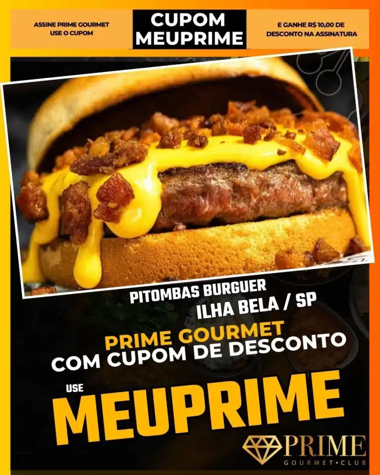 Pitombas Burguer Camburi,Hamburgueria São Sebastião,Lanche Camburi,Prime Gourmet Desconto,Burger Doce,Onde comer em Camburi,Cupom MEUPRIME,Fast Food Artesanal