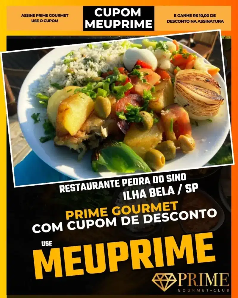 prime gourmet ilha bela sp cupom meuprime restaurante pedra do sino