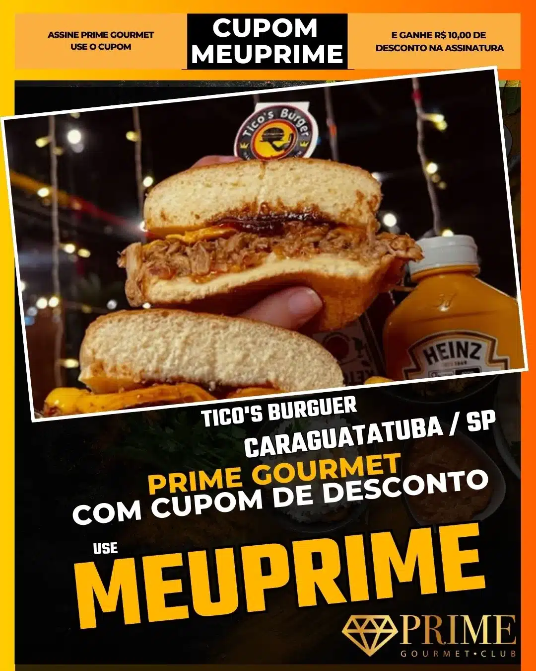 prime gourmet ilha bela sp cupom meuprime tico's burguer