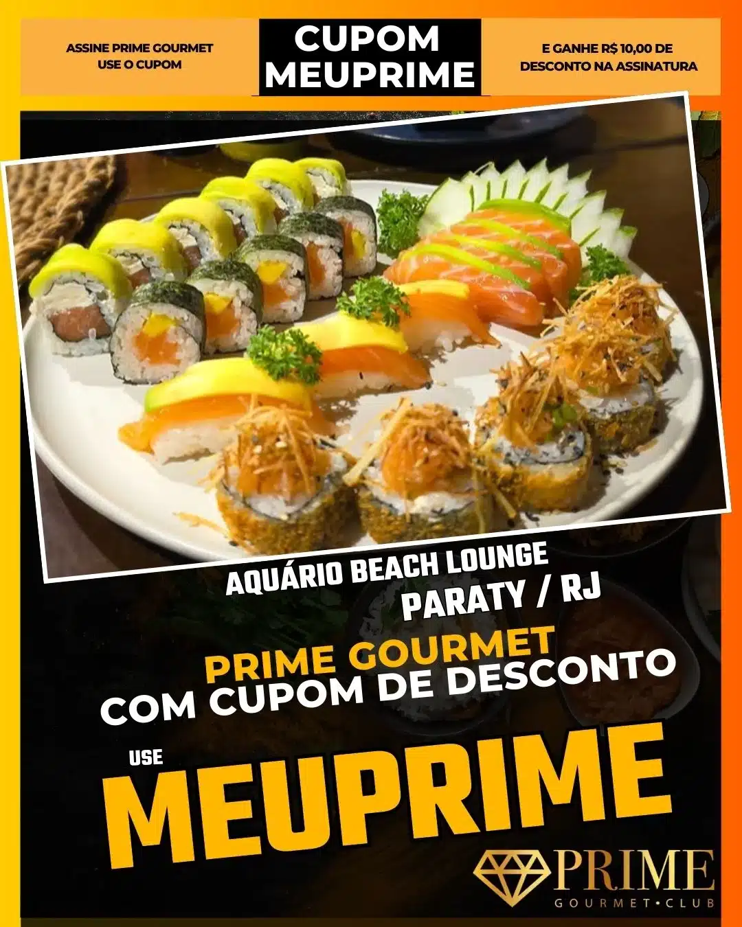 prime gourmet paraty rj cupom meuprime aquário beach lounge