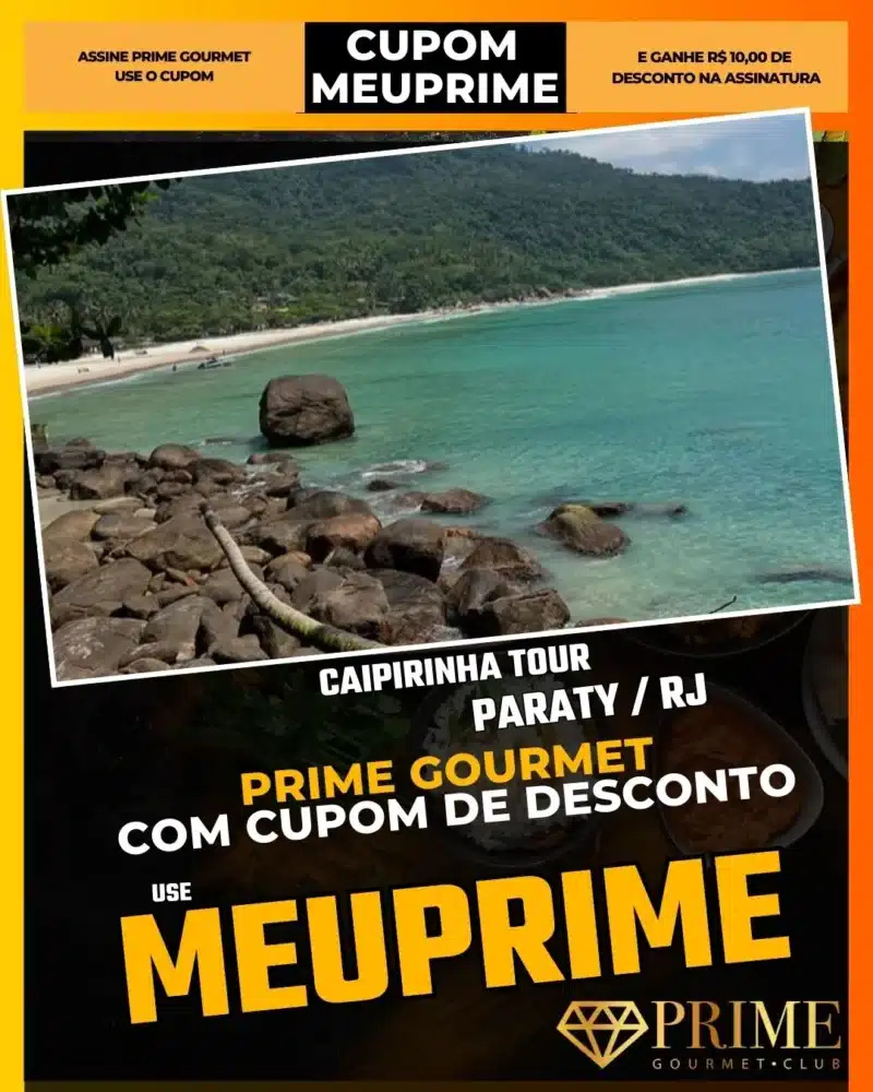 prime gourmet paraty rj cupom meuprime caipirinha tour