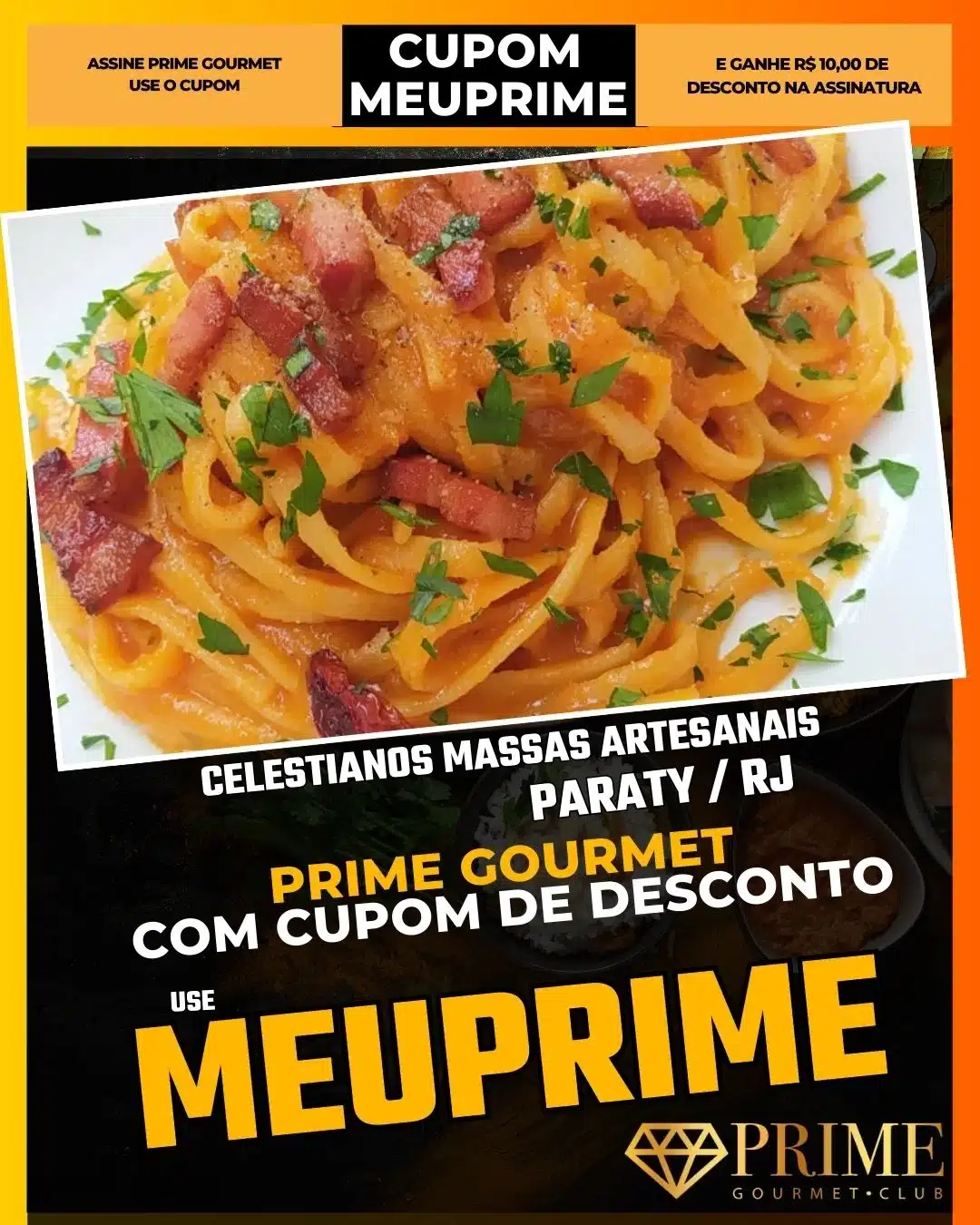 prime gourmet paraty rj cupom meuprime celestianos massas artesanais