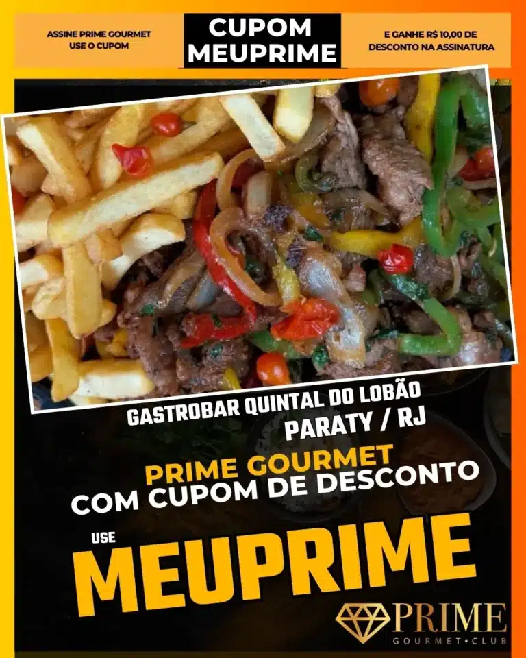 Quintal do Lobão Paraty,Gastribar Paraty,Barzinho com Música,Prime Gourmet Desconto,Petiscos Gourmet,Happy Hour Paraty,Cupom MEUPRIME,Onde beber em Paraty