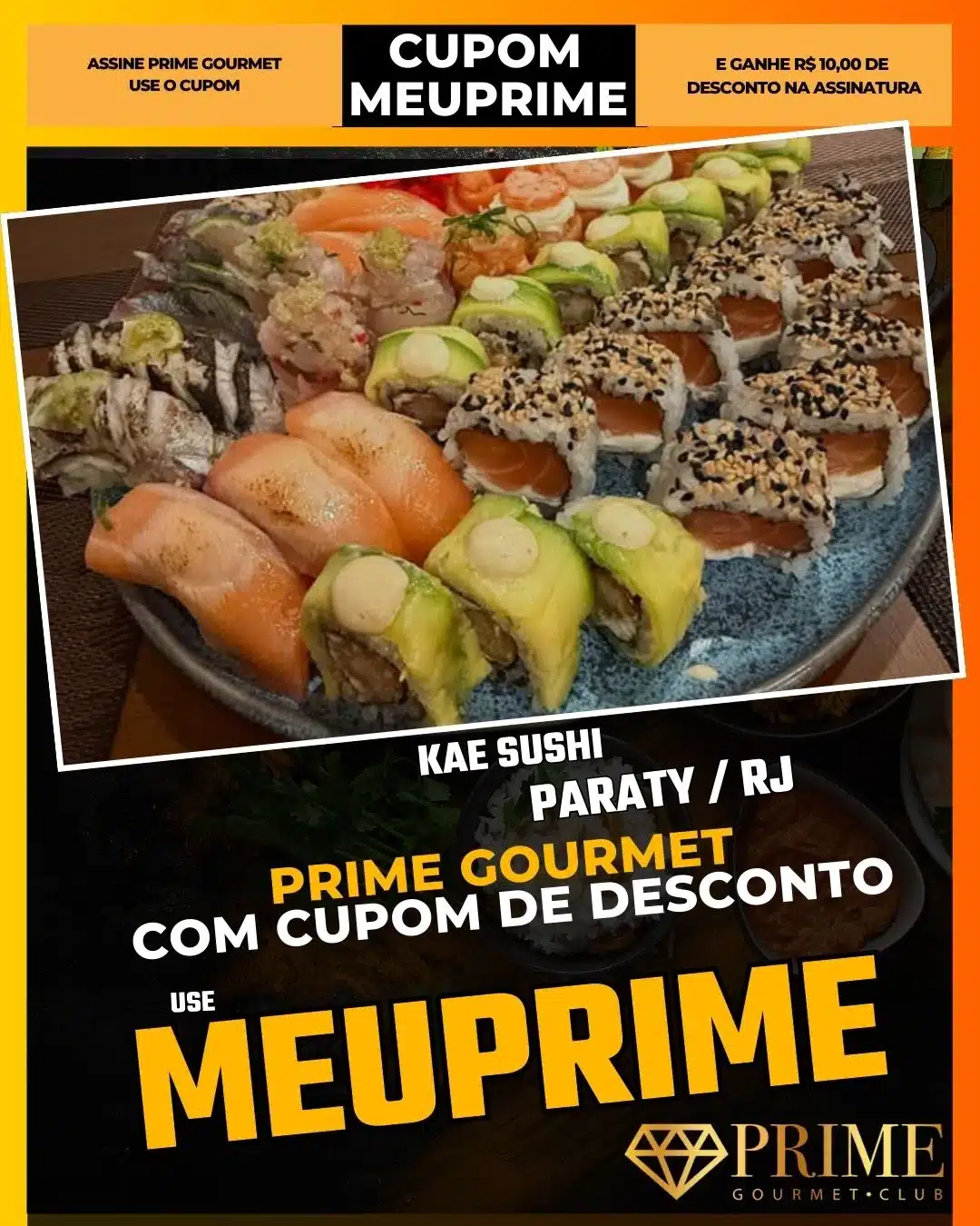 prime gourmet paraty rj cupom meuprime kae sushi