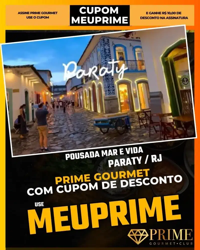 prime gourmet paraty rj cupom meuprime pousada mar e vida