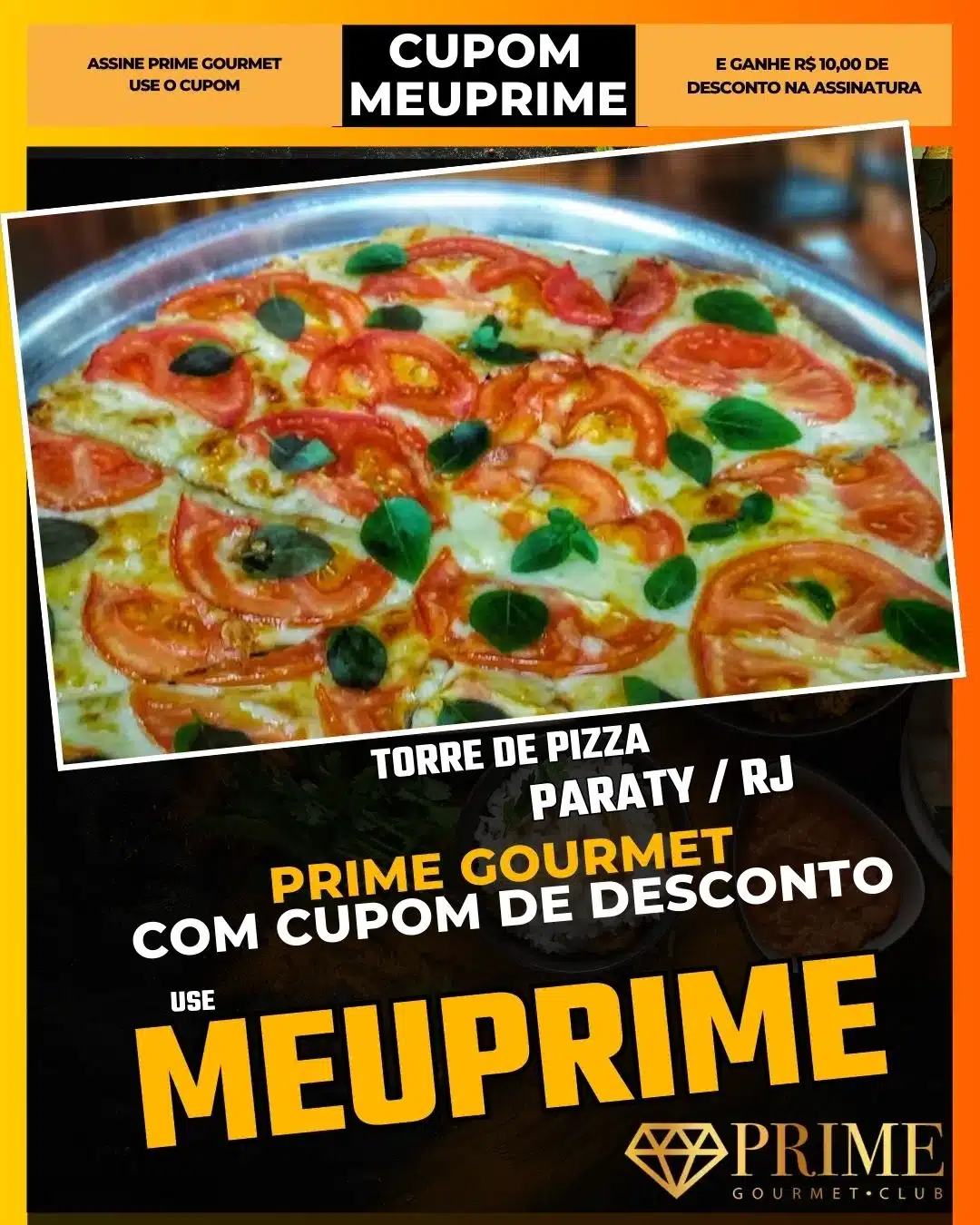 prime gourmet paraty rj cupom meuprime torre de pizza